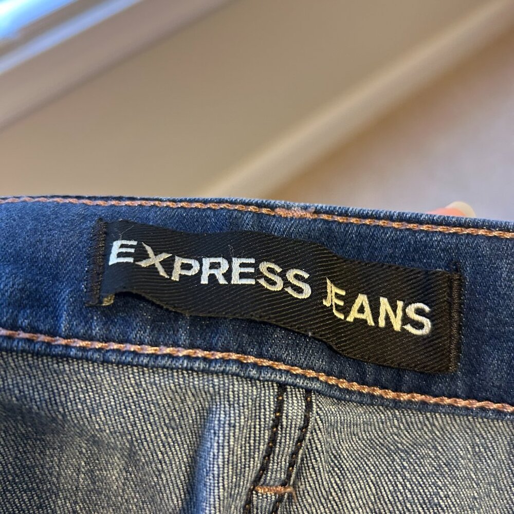 Express wide leg cropped jeans, Size: 00 - Picture 3 of 4